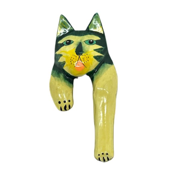 Vintage Handpainted Cat Pin - Picture 3 of 8